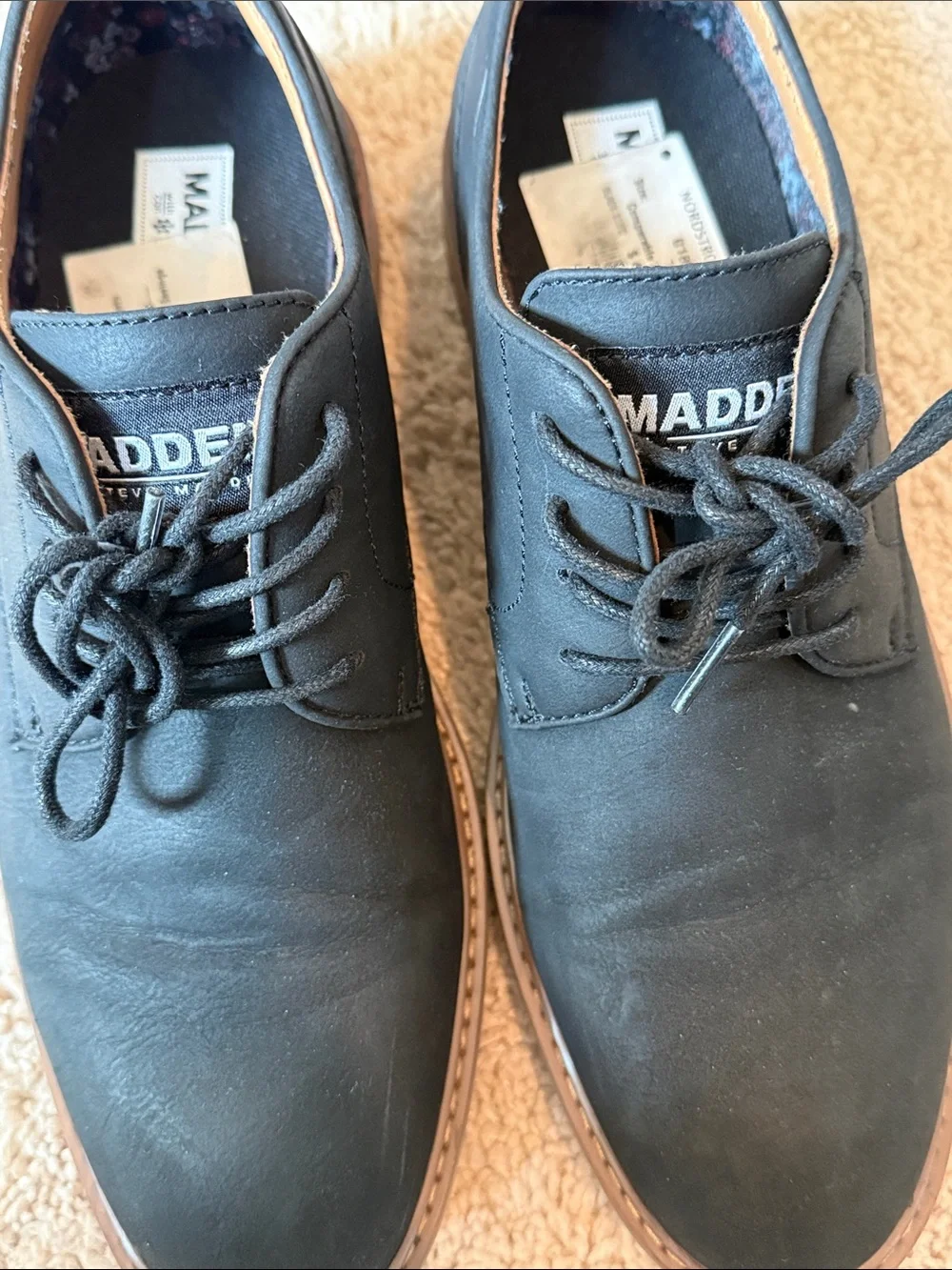 Steve Madden  Men’s Black Suede  Oxfords size 7